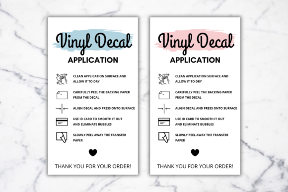 How to Use a Vinyl Decal Instructions Care Card Template from Canva