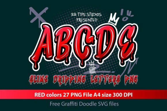 Introducing the Vibrant and Playful Slime Dripping Red Color Alphabet