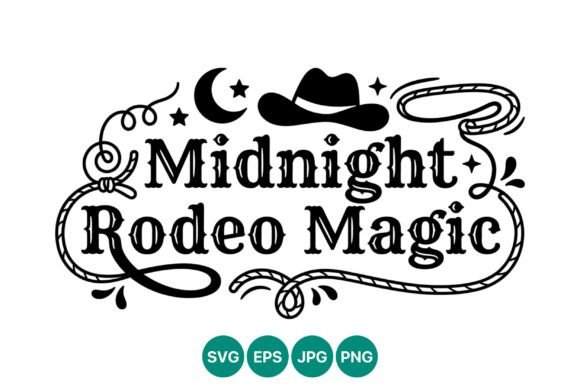 Midnight Rodeo Magic Cowboy Hat Vector: A Versatile Graphic for Creative Projects