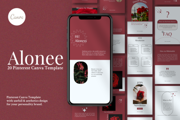 Pinterest Canva Template - Alonee: Streamline Your Visual Content Creation
