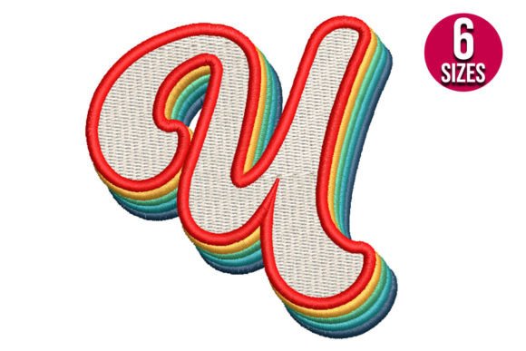 Retro Alphabet Letter U: A Timeless Embroidery Design for Vintage-Inspired Projects