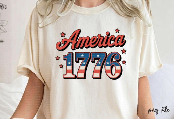 Retro America 1776 Patriotic Flag PNG: A Timeless Design for Modern Use