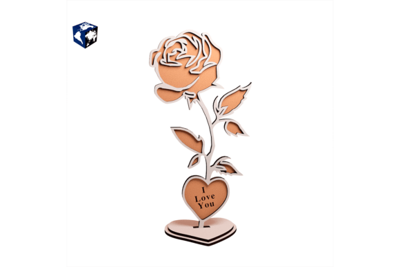 Rosa En Corte Laser para Regalo