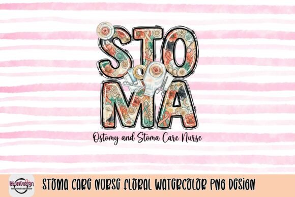 The Artistry and Purpose Behind the Stoma Care Nurse Floral Watercolor PNG Design