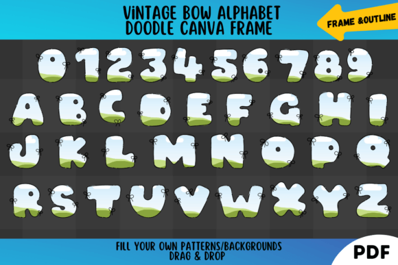 Vintage Bow Alphabet Doodle Canva Frames: A Strategic Tool for Creative Design and Branding